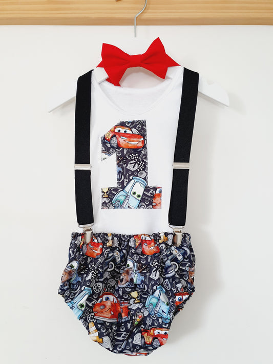 CARS Boys Cake Smash Outfit Size 0