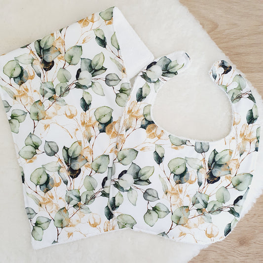 Gum Baby Bib and Burp Cloth Gift Set, Baby Shower Gift, Newborn Gift