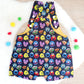 SESAME STREET print Overalls, Baby Overalls, Short Leg Romper, Size 1