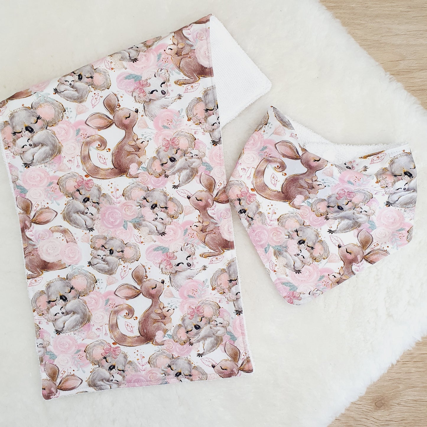 JOEYS Baby Bib and Burp Cloth Gift Set, Baby Shower Gift, Newborn Gift, Australian Baby Gift