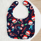 CHRISTMAS COCOMELON print Bib, Handmade Baby Bib, Feeding Bib