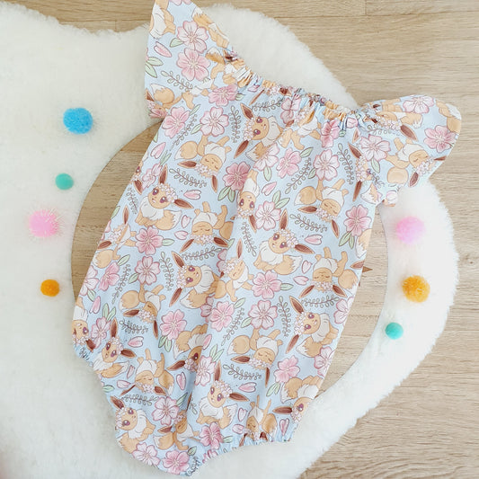 EEVEE Baby Girl Playsuit, Size 1, 1st Birthday / Cake Smash Outfit