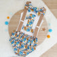 COOKIE MONSTER print Boys 1st Birthday Outfit, Size 0