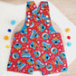 COOKIE MONSTER print Overalls, Baby Overalls, Short Leg Romper, Size 1