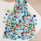 TOY STORY print Overalls, Baby / Toddler Overalls, Short Leg Romper, Size 2