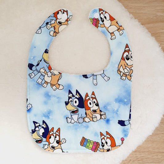DOGS Bib, Handmade Baby Bib, Feeding Bib