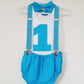 Bright Blue Boys 1st Birthday Outfit, Size 1