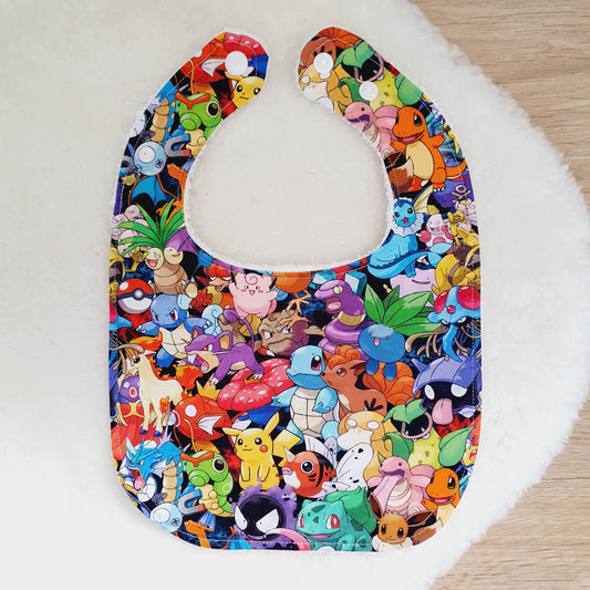 POKEMON Bib, Handmade Baby Bib, Feeding Bib