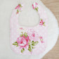 ROSES Bib, Handmade Baby Bib, Feeding Bib