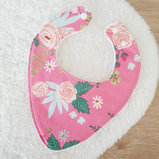 Bandana Dribble Bib, Handmade Baby Bib, Cotton / Bamboo, Ultra Absorbent