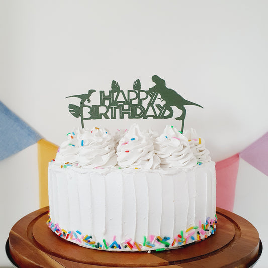 Dinosaur Happy Birthday Cake Topper