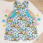 SPONGEBOB print Overalls, Baby Overalls, Short Leg Romper, Size 1
