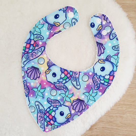 Bandana Dribble Bib, Handmade Baby Bib, Cotton / Bamboo, Ultra Absorbent