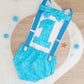 Aqua Speckle, Blue Boys 1st Birthday Outfit, Size 0