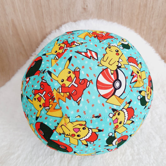 Balloon Ball Cover - Balloon Balls -  Handmade Fabric Balloon Cover - CHRISTMAS PIKACHU