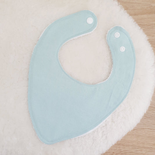 CHAMBRAY AQUA Bandana Dribble Bib, Handmade Baby Bib, Cotton / Bamboo, Ultra Absorbent