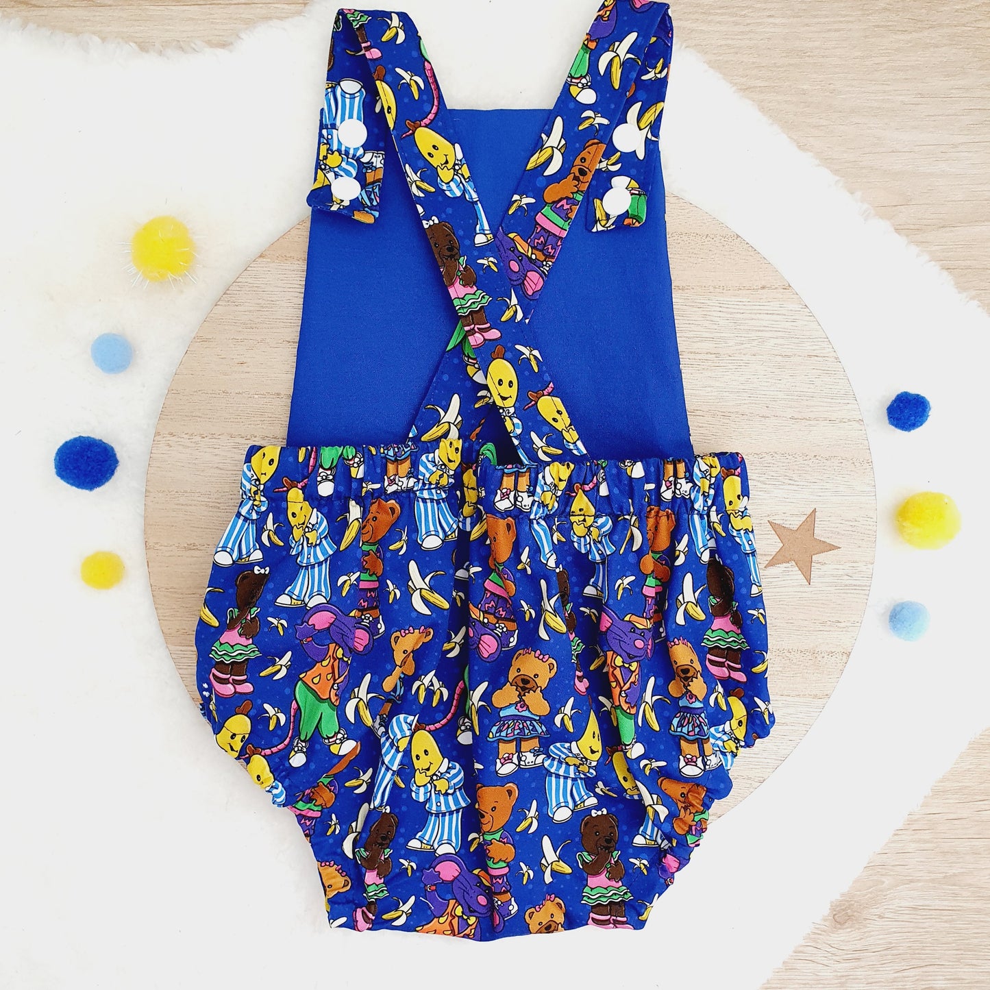 BANANAS print Baby Romper, Size 0