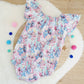 STITCH print Baby Girl Playsuit, Size 1, 1st Birthday / Cake Smash Outfit
