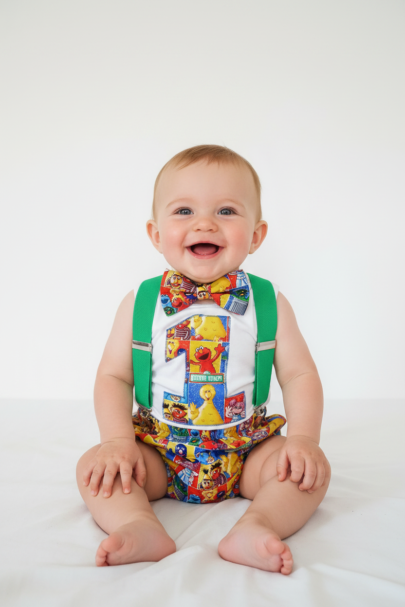 SESAME Boys Cake Smash Outfit Size 0