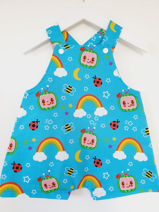Overalls, Baby Overalls, Short Leg Romper, Size 1