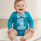 Boys 1st Birthday Teal Long Sleeve Bodysuit, Size 2, Sprinkles print