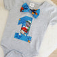 Boys 1st Birthday Short Sleeve Bodysuit, Size 1