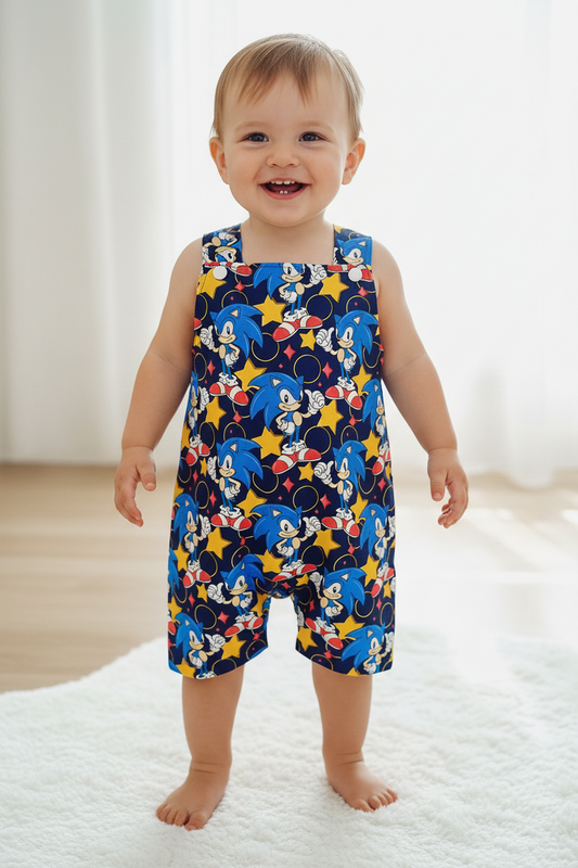 Overalls, Baby / Toddler Overalls, Short Leg Romper, Size 2