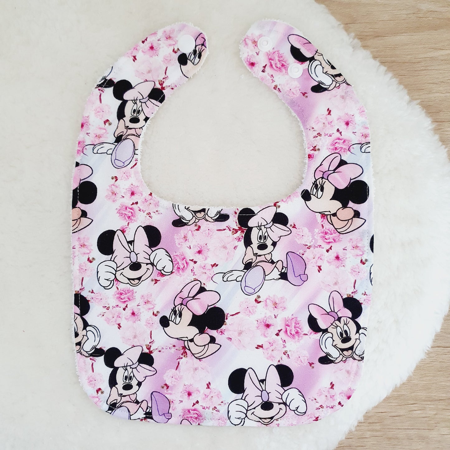 MOUSE print Bib, Handmade Baby Bib, Feeding Bib