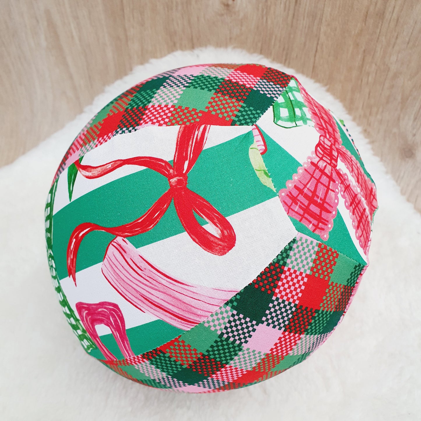 Balloon Ball Cover - Balloon Balls -  Handmade Fabric Balloon Cover - FESTIVE BOWS