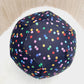 Balloon Ball Cover - Balloon Balls -  Handmade Fabric Balloon Cover - Black and Colourful Dots