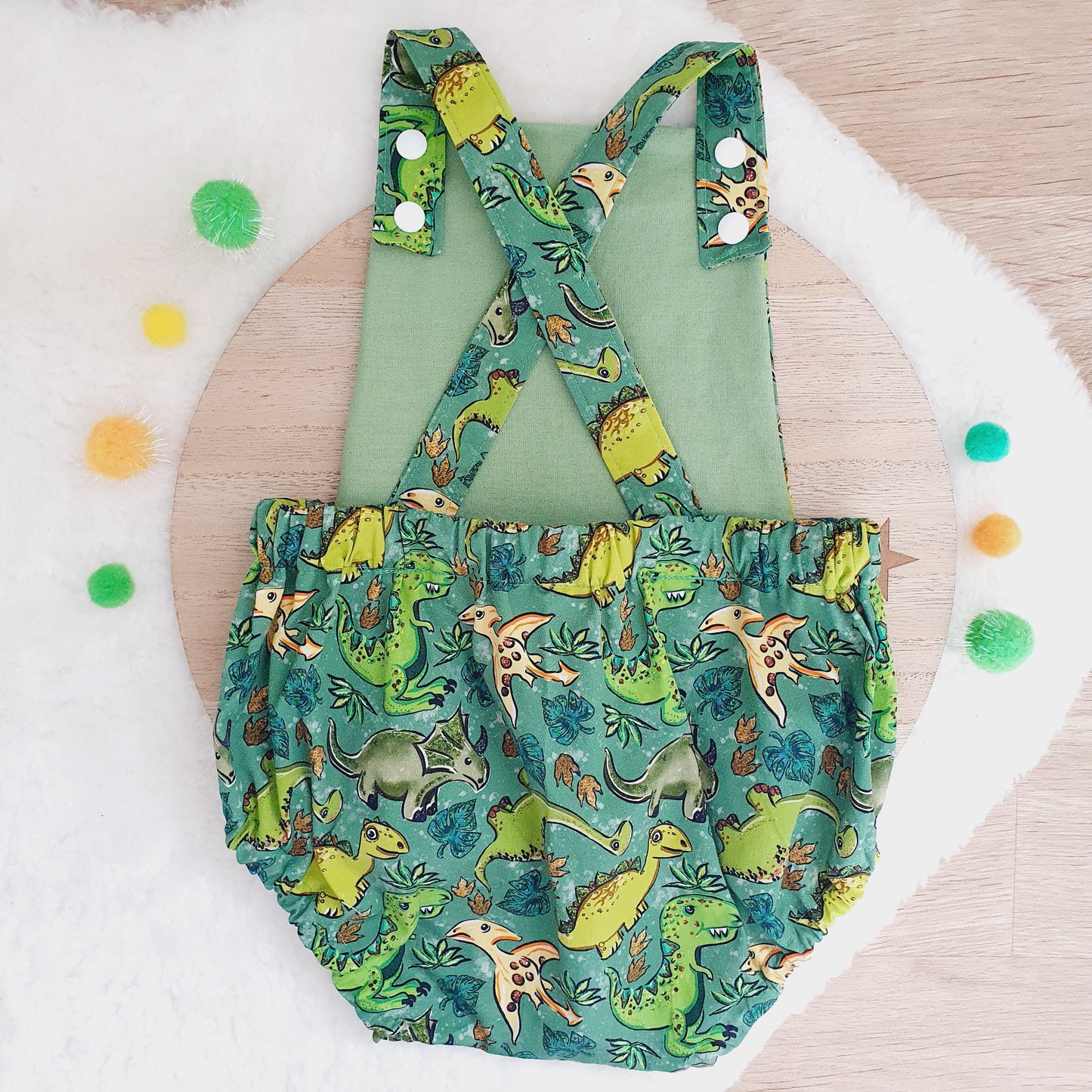 DINOSAUR Baby / Toddler Handmade Romper, Size 1