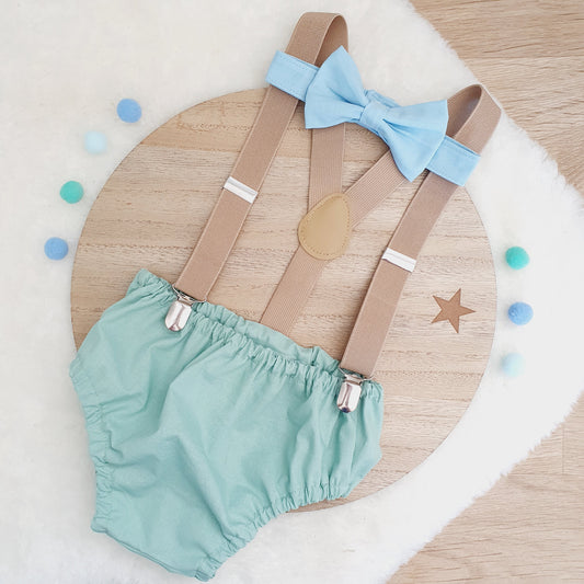 EARTHY Boys Cake Smash Outfit, Size 0