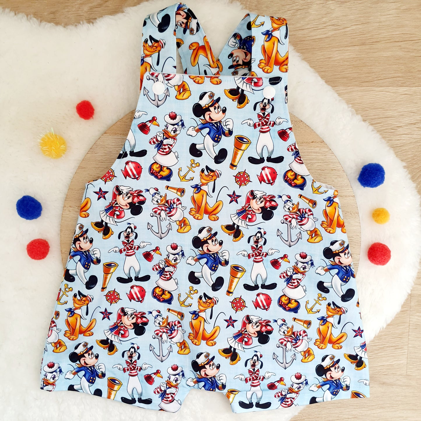 Baby / Toddler Overalls, Short Leg Romper, Size 1