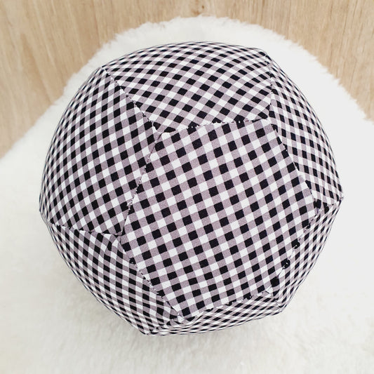 Balloon Ball Cover - Balloon Balls -  Handmade Fabric Balloon Cover - Black Gingham
