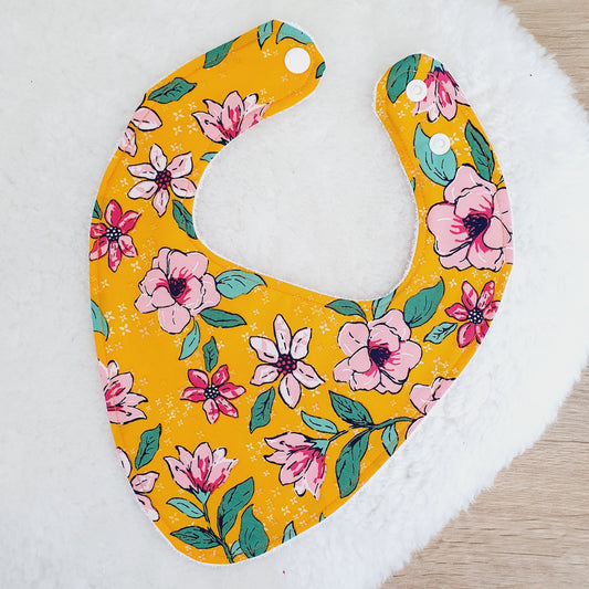 Bandana Dribble Bib, Handmade Baby Bib, Cotton / Bamboo, Ultra Absorbent