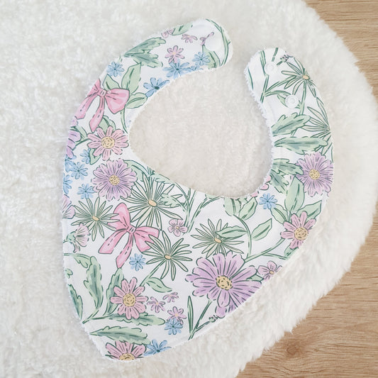 Bandana Dribble Bib, Handmade Baby Bib, Cotton / Bamboo, Ultra Absorbent