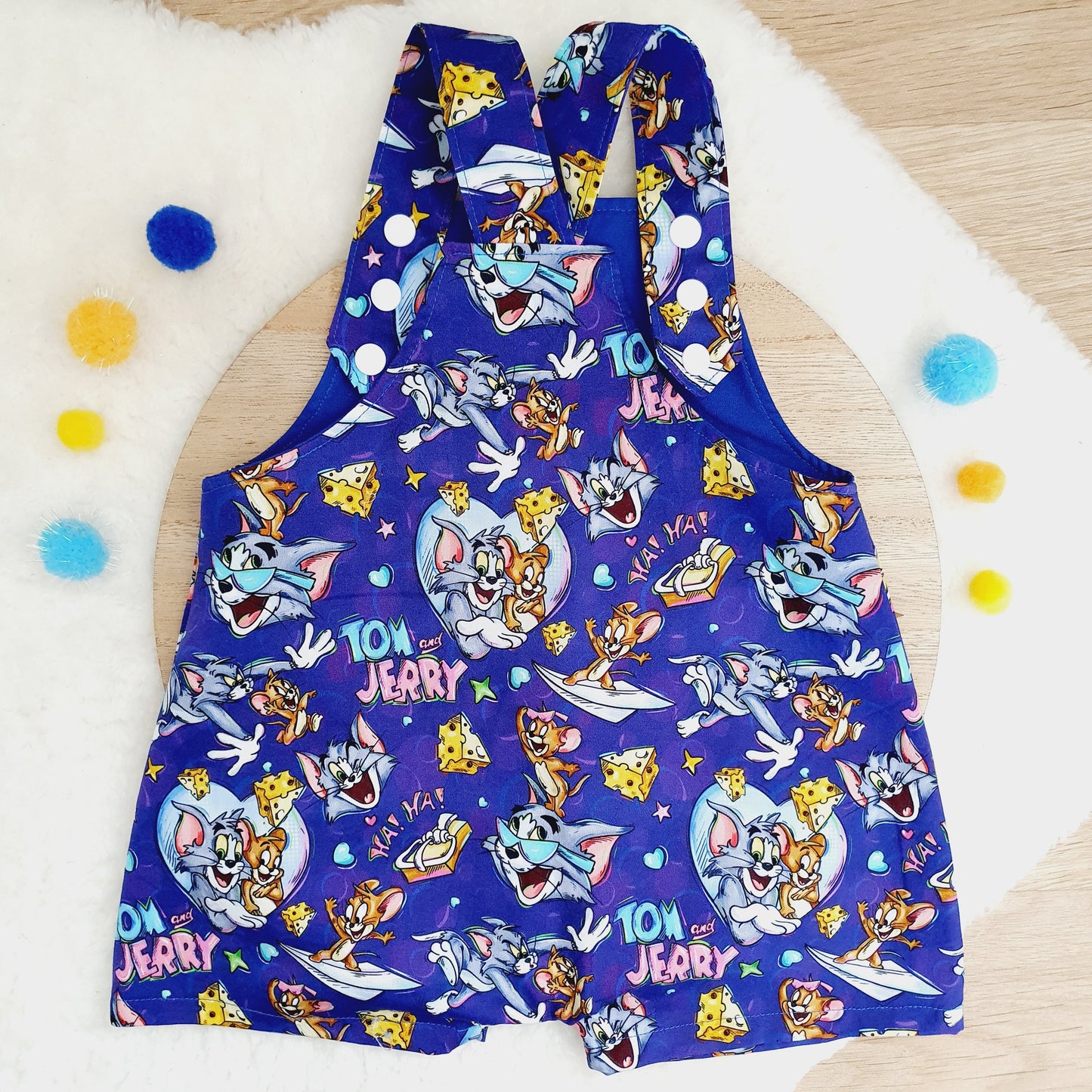 Baby / Toddler Overalls, Short Leg Romper, Size 1