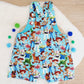 TOY STORY print Overalls, Baby / Toddler Overalls, Short Leg Romper, Size 2