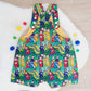 TUBBIES print Overalls, Baby / Toddler Overalls, Short Leg Romper, Size 2
