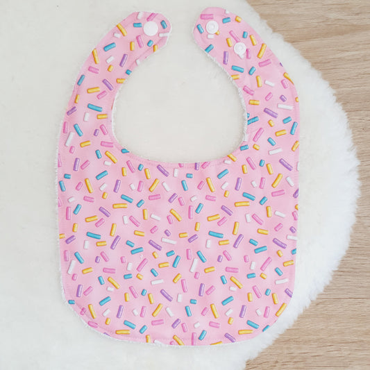 Sprinkles Bib, Handmade Baby Bib, Feeding Bib