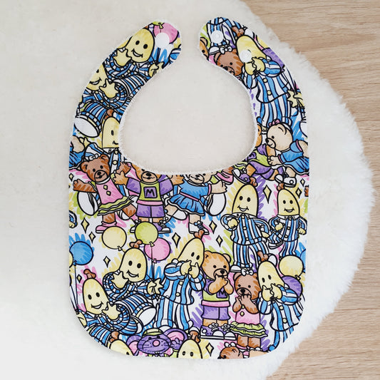 BANANAS print Bib, Handmade Baby Bib, Feeding Bib