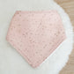 PALE PEACH Bandana Dribble Bib - Bamboo Backed Ultra Absorbent Bib
