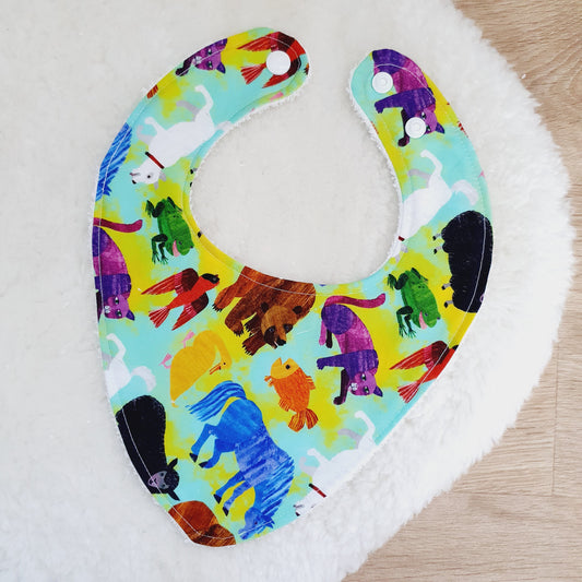 Bandana Dribble Bib, Handmade Baby Bib, Cotton / Bamboo, Ultra Absorbent