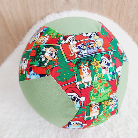 Balloon Ball Cover - Balloon Balls -  Handmade Fabric Balloon Cover - CHRISTMAS DOGS