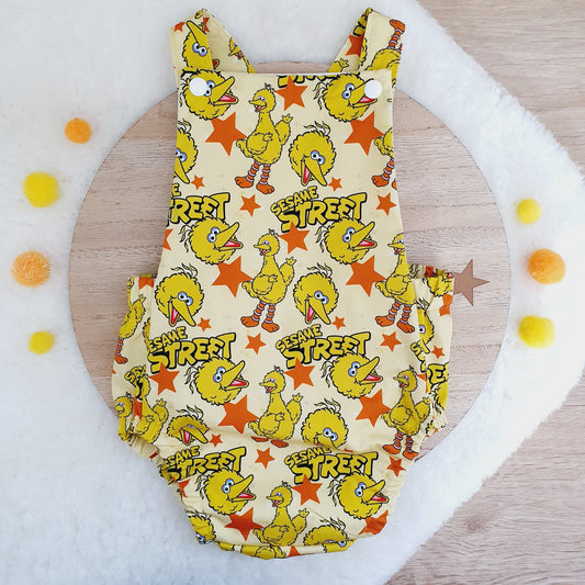 BIG BIRD print Baby Romper, Size 0
