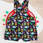 CHRISTMAS DINOSAURS Overalls, Baby / Toddler Overalls, Short Leg Romper, Size 2