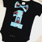 TRAIN Boys 1st Birthday Short Sleeve Bodysuit, Size 1