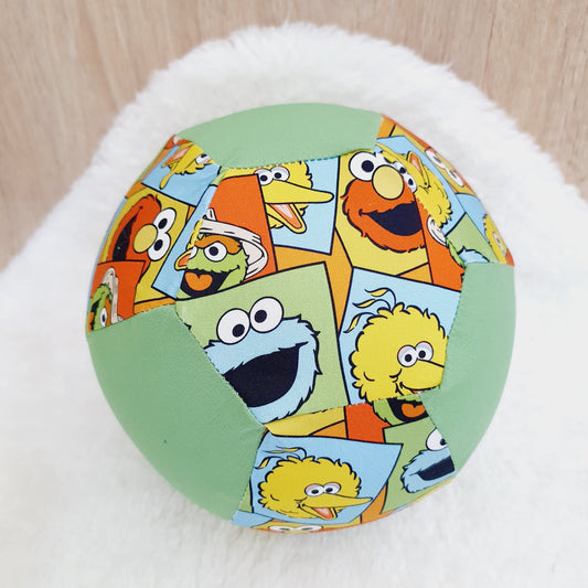 Balloon Ball Cover - Balloon Balls -  Handmade Fabric Balloon Cover - SESAME ST print