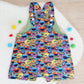 SESAME ST print Overalls, Baby / Toddler Overalls, Short Leg Romper, Size 2