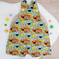 SESAME STREET print Overalls, Baby / Toddler Overalls, Short Leg Romper, Size 2